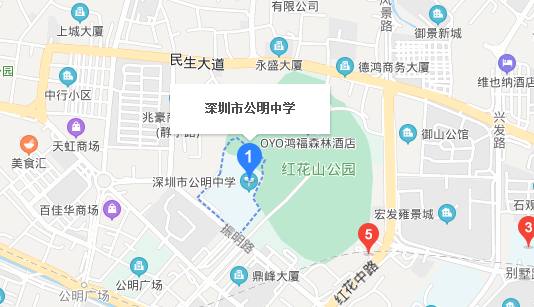 深圳自考公明中学考点地址_公交路线