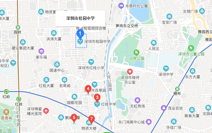 深圳市自考【桂园中学】地址、公交、地铁(图1)