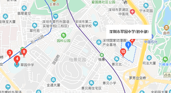 深圳市自考考点：[翠园中学初中部]地图导航(图1)