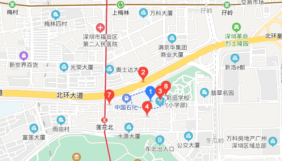 深圳自考考点：彩田学校地址、公交路线、地铁乘车路线(图1)