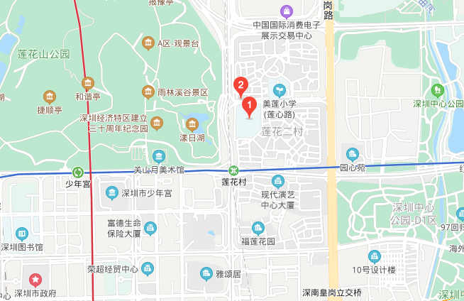 广东深圳市自考【莲花中学北校区】考点地址_公交路线(图1)