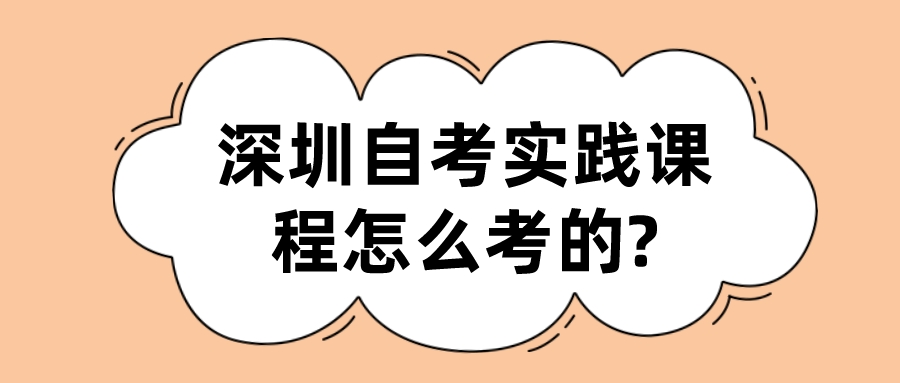 深圳自考实践课程怎么考的?