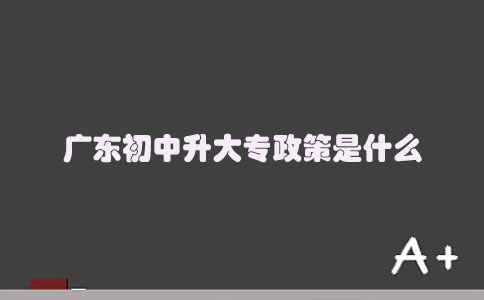 深圳初中升大专政策是什么(图1) 初中升大专政策