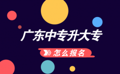 深圳中专升大专怎么报名？